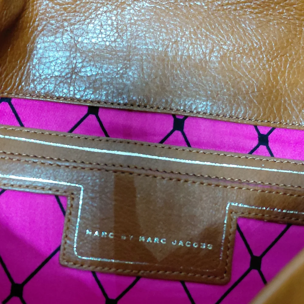 Marc By Marc Jacobs Tan and Brown Leather Laptop Bag